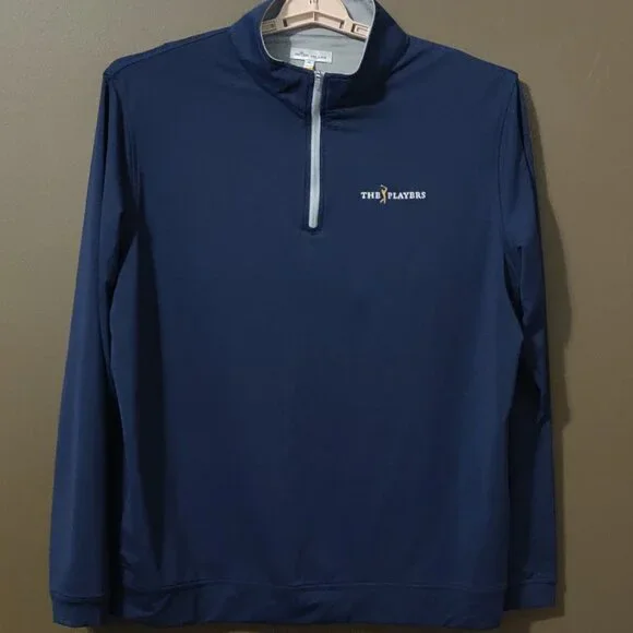 Peter Millar The Players Championship Perth Performance 1/4 Zip Navy Blue XL - Picture 3 of 10
